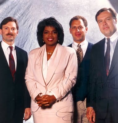 John Lamb Construction Manager, Oprah Winfrey with Harpo Developer Ken Sheetz and Harpo Studios CEO Jeffrey Jacobs